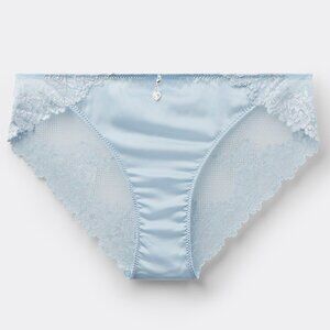 Intimissimi Silky Flowers Silk and Lace Panties in Blue